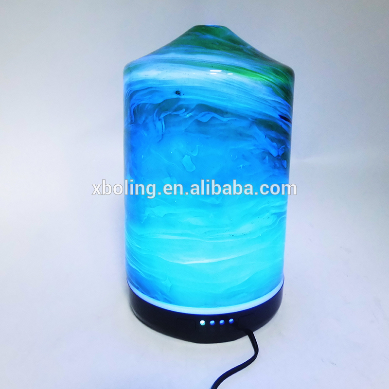 2018 hotsale craft  glass warm LED Ultrasonic aroma humidifier essential oil diffuser Aroma Diffuser