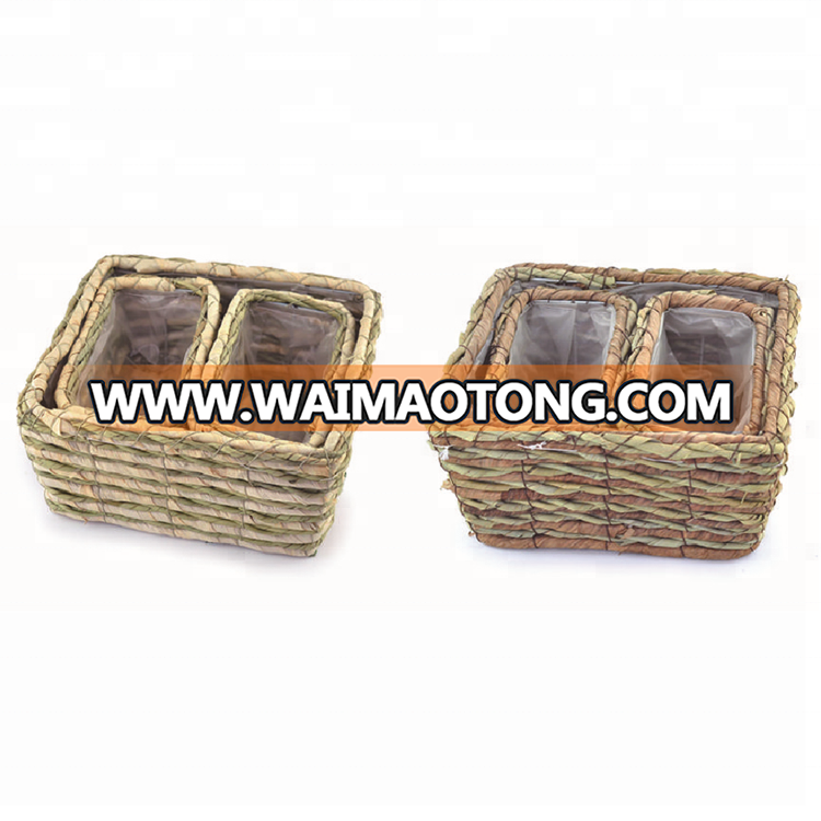 Banana Leaf Woven Garden Flower Plant Pots For Home Decoration