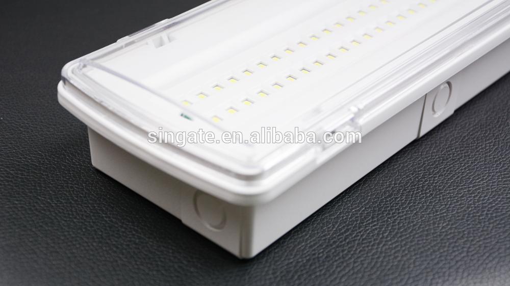 IP65 3W 3Hour LED Fire Bulkhead Battery Backup Rechargeable recessed Emergency Light