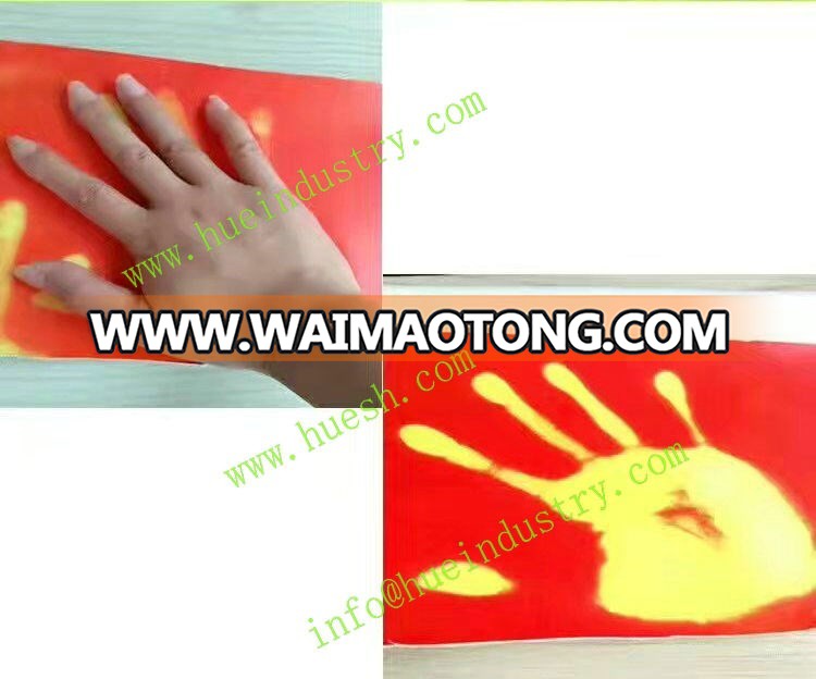 Color heat sensitive PU leather cloth