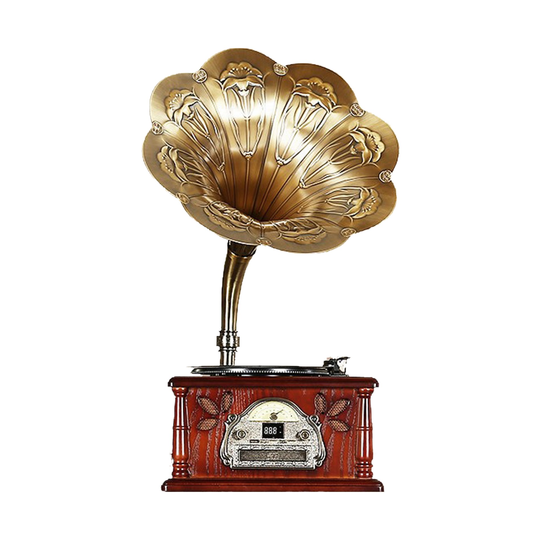 Retro Vintage Wooden phonograph luxury play record player classic gramophone for home decoration