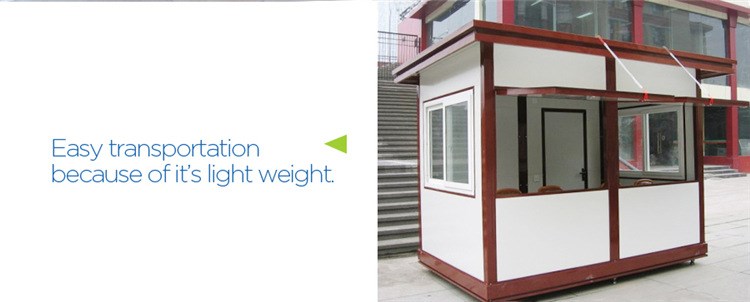 tiny modern prefab portable  sentry box kiosk  made in china