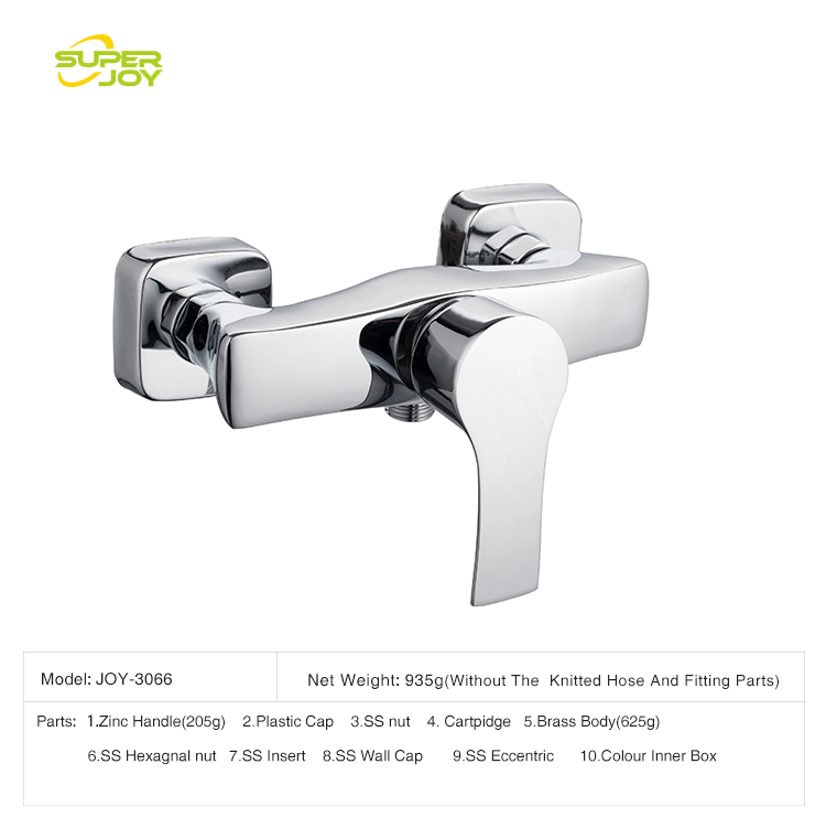 Single handle hole two way hot cold water wall mounted shower tap