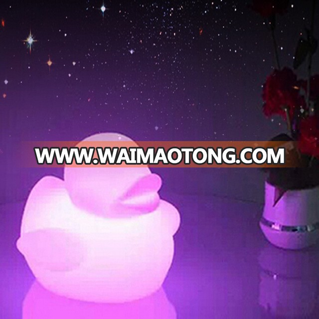 Duck shape rechargeable battery power color changing led night light