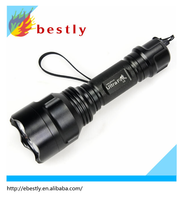 UltraFire C8 Black Rechargeable led Flashlight