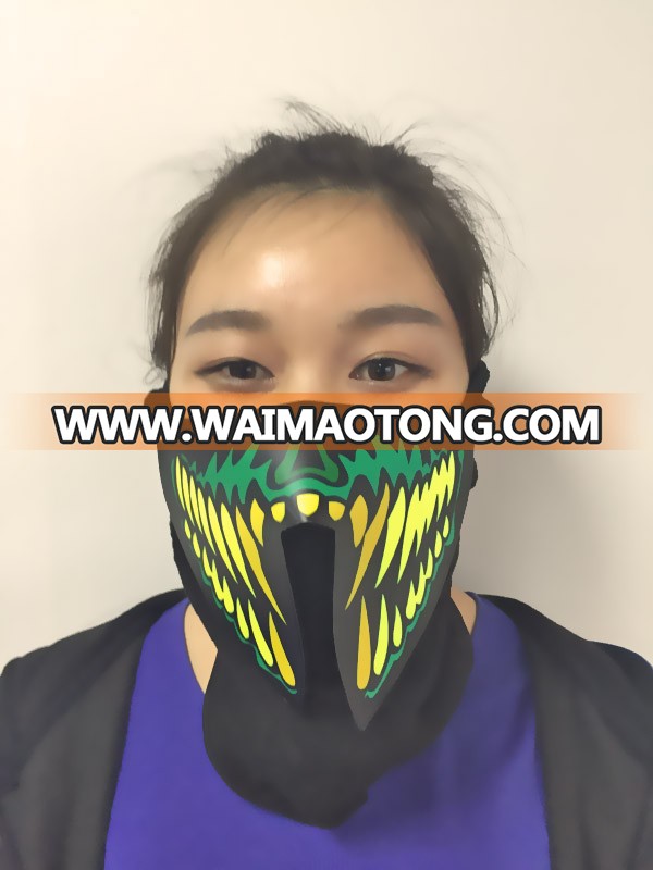 New arrival!!! led party mask EL Panel Mask Light Up Rave Mask