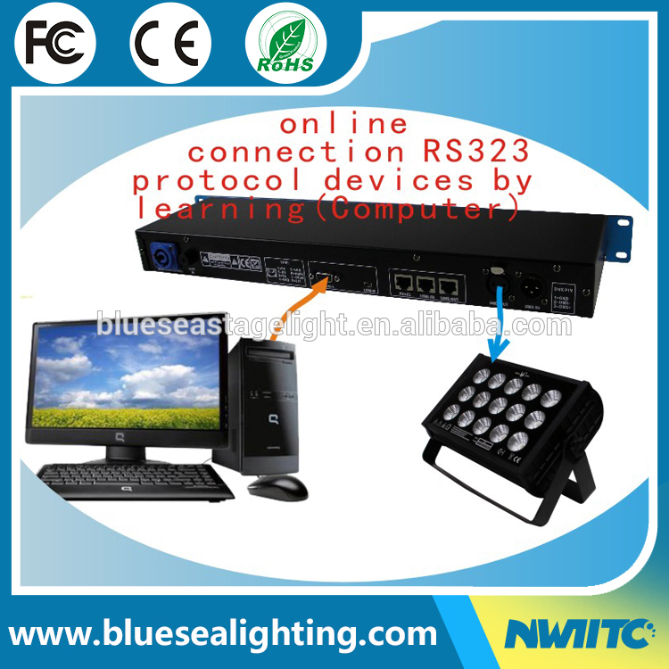 RS232 and RS485 12 chase and scene dmx512 smart lighting controller