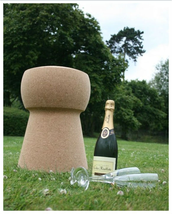 champagne cork stool