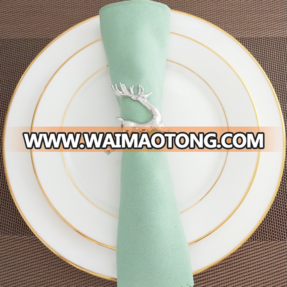 bulk gold christmas deer napkin rings