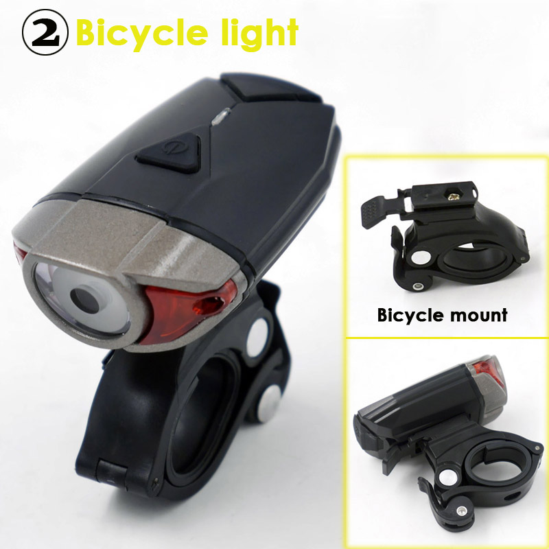 USB rechargeable Bicycle Light Accessories Front Handlebar Cycling LED Flashlight Torch Headlight built in 1200mAh battery