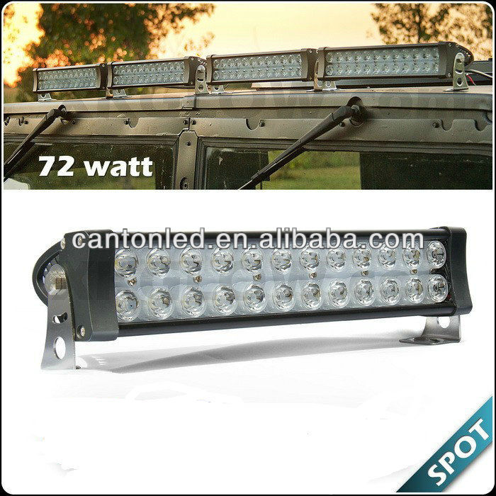 LONG RANGE HIGH POWER LED WORK LIGHT BAR 72W SPOT LIGHT