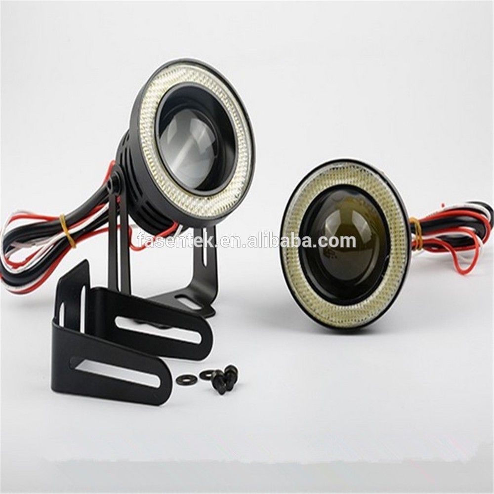 12V 30W COB Angel Eyes Fog Light LED Daytime Running Light 2.5 inch 3 inch 3.5 inch