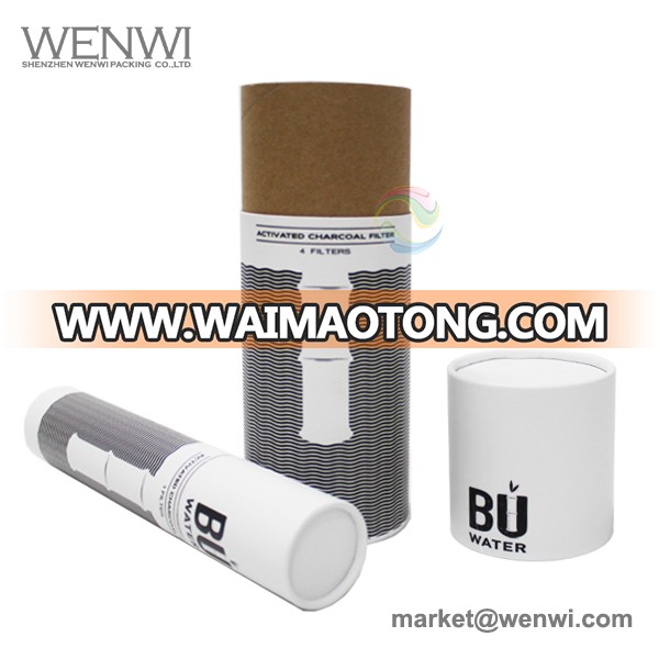 Custom Cosmetic Round Tea Cans Kraft Paper Tube Packaging With Lid