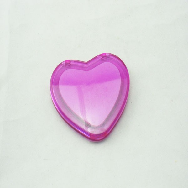 heart compact mirror double way side folding pocket mirror customized logo,promotion