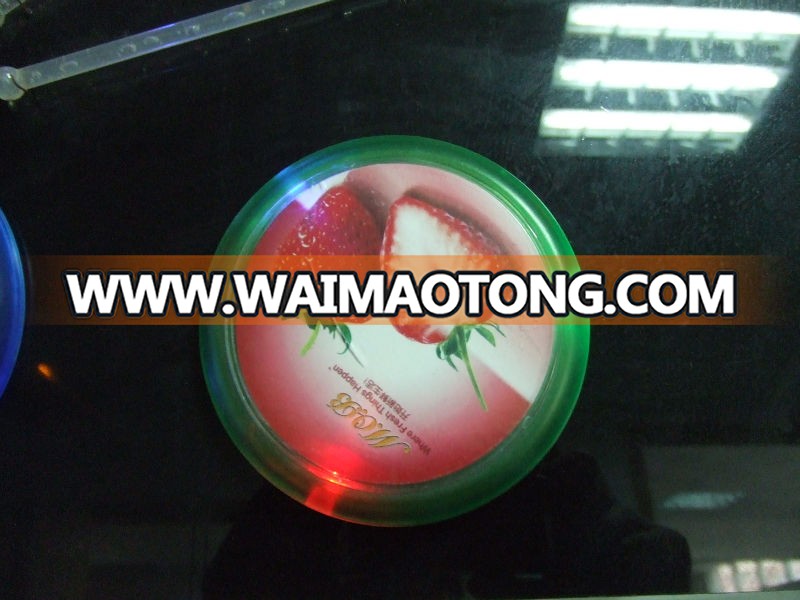 hot selling flash lamps illustrated led round coaster for party supplies