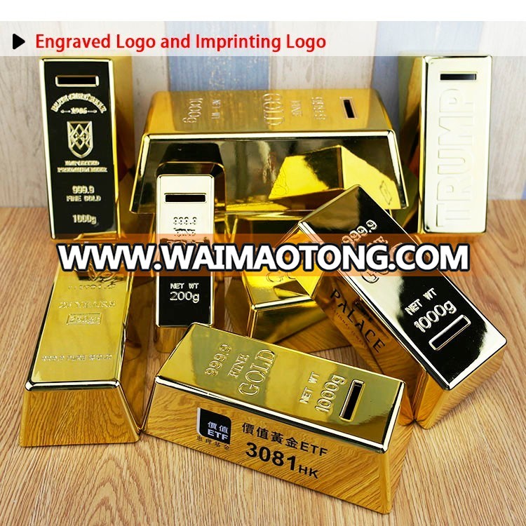 Low MOQ Factory Direct Promotional item Gold Bullion Saving Money Box