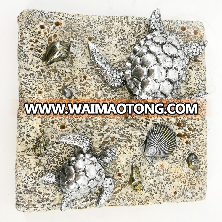 Polyresin handicraft 3d board wall decoration with light