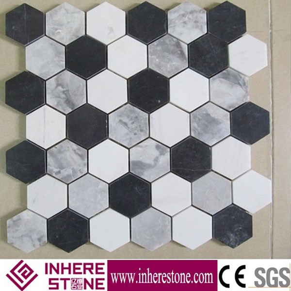 calacatta herringbone mosaic tile