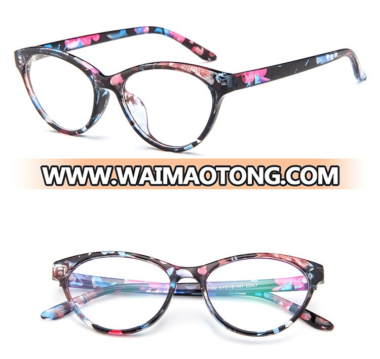 DL-2362 Customized Logo Cat Eye Full-Rim PC Prescription Glasses Frame Rx For Women