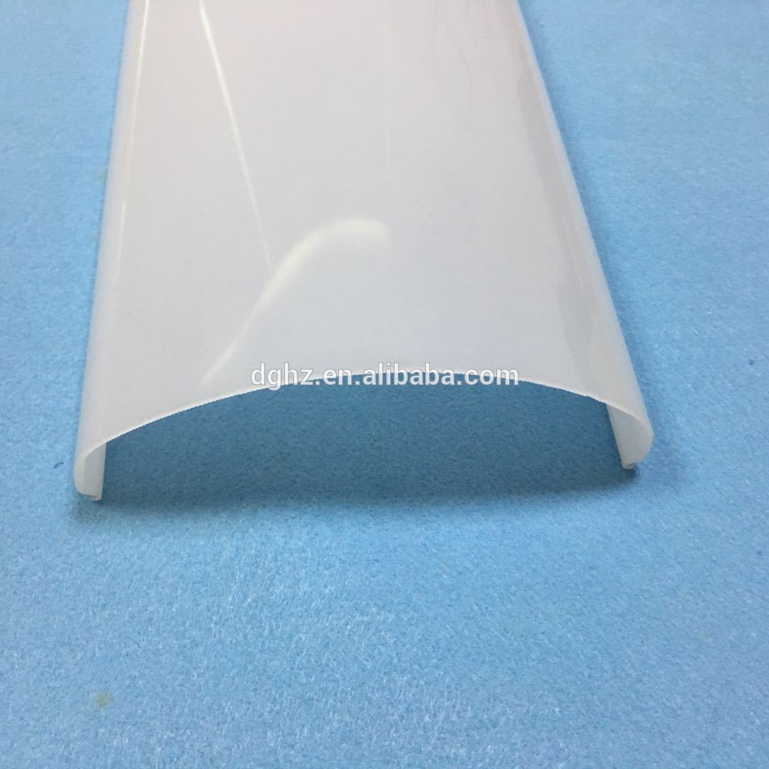 pc, pmma plastic profile extrusion for led tube light parts in Dongguan factory