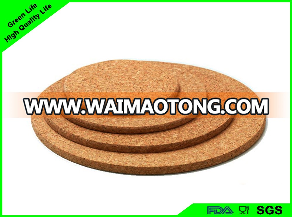 Hot selling customized cork hot pads for kitchen tableware