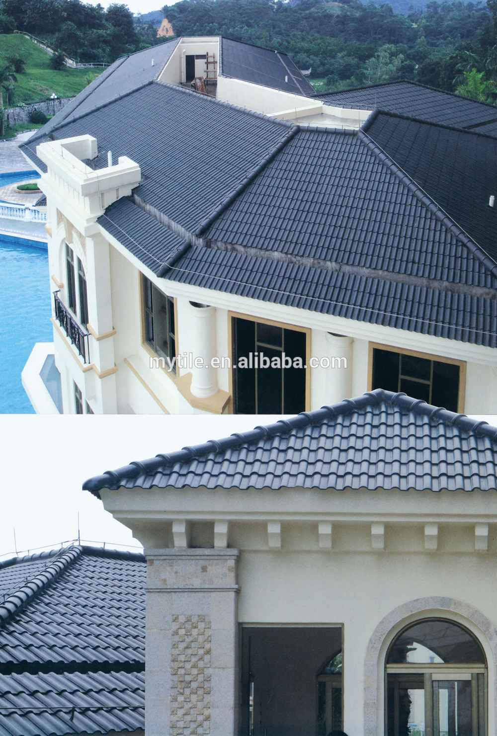 2014 China cobalt blue ceramic roof tile cheap price