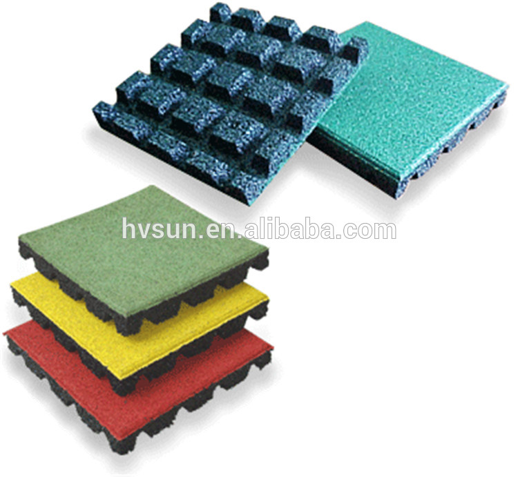 Anti-slip durable red ground mat outdoor EPDM rubber flooring tiles