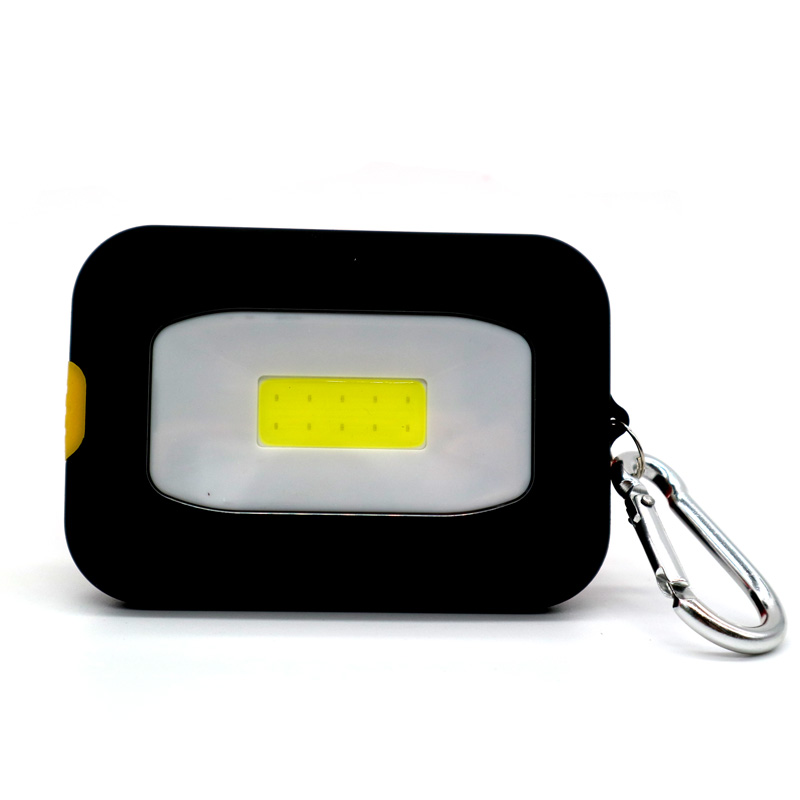 Plastic Multifunctional Portable Powerful COB LED Keychain Flashlight