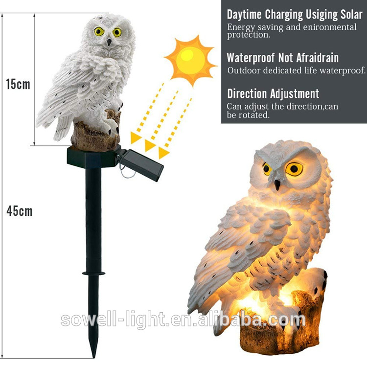 Solar Light Owl Shape Light, LED Garden Lights Solar Night Lights, Powered Lawn Lamp Light for Decoration Solar garden light