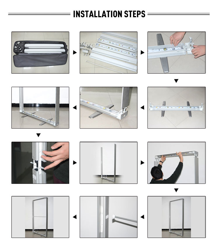 led fabric light box double side easy to instal