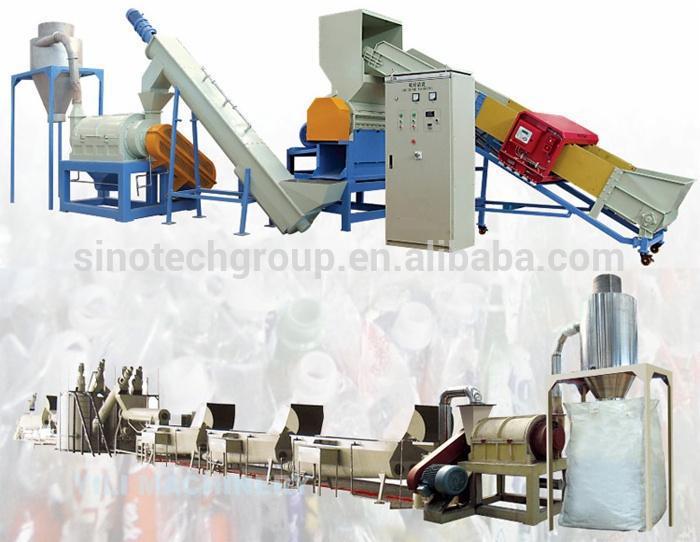 PET bottle crushing washing drying and recycling line