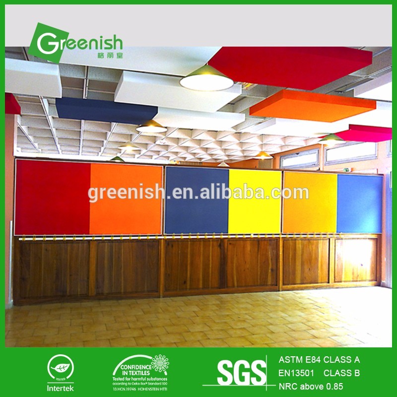 Greenish polyester fiber acoustic panel