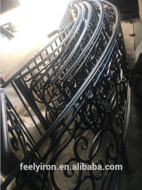 wrought iron railings for interior stairs FH-024