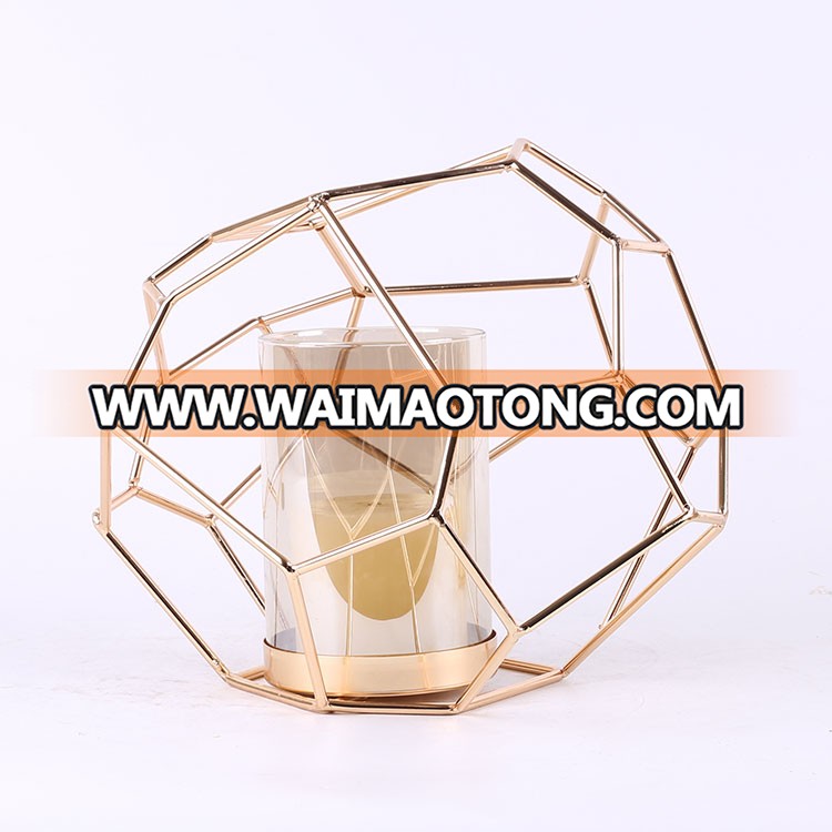 NO H010 modern tide Irregular geometry candle holder for wedding center decor