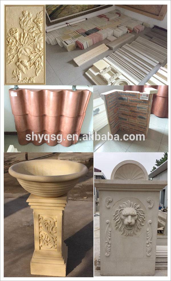 Exterior Light Weight EPS Decoration Eave Parapet Moulding With Dentil Or Corbel