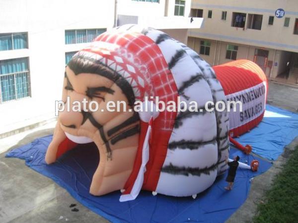 New design giant inflatable skull tunnel for outdoor event