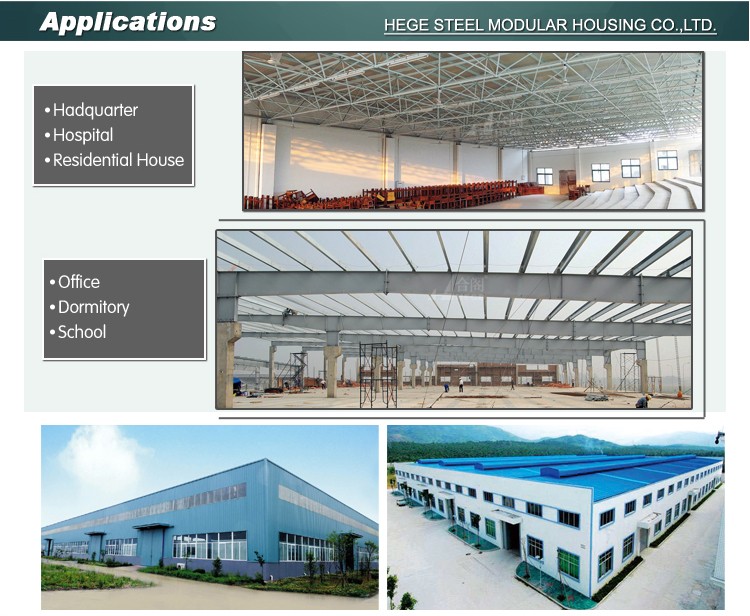 Large span prefabricated light steel structure shed / warehouse / plant