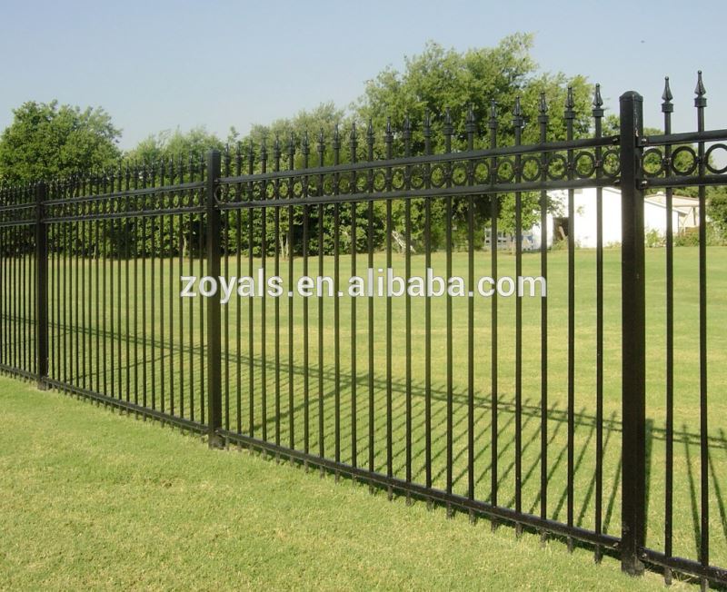 High quality fence panels aluminum waterproof welded powder coated black aluminum garden fences