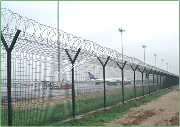 welded wire mesh fence with V panel Y post &all accessories