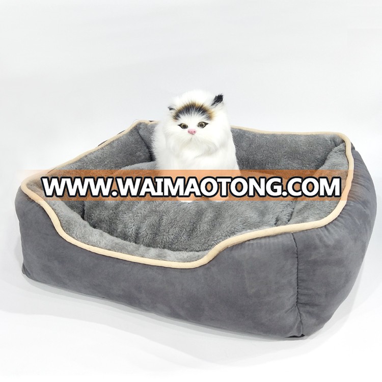 Luxury Square Cat Bedding Accessory Warm Dog Beds Sofa Large Pet Bed