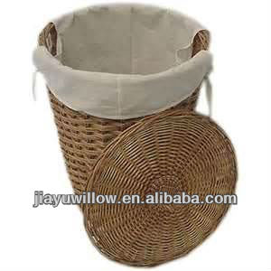 Plastic Wicker rattan laundry basket for dirty cloth