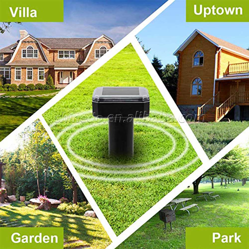 Mole Repellent Solar Powered for Lawn Garden Yard Outdoor Pest Control Rodent Repellent Ultrasonic Pest Repeller Gopher Repeller