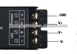 2015 New 2.4G RF Wireless Multiple-zone Led Dimmer Controller For Single Color Strips,up to 10 Zones,DC12V 24V,1CH*25A,CE,RoHS