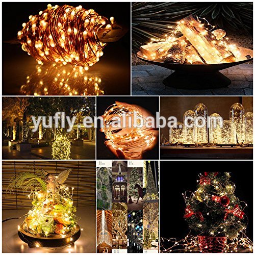 New LED String light 10M 5M 2M 3AA Battery Powered USB Copper Wire Outdoor Fairy