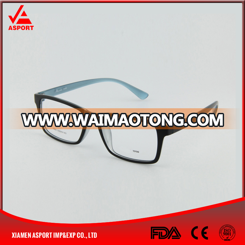 LY-1055 Customized Pattern Rectangle Full-rim TR90 Optical Frame for Eyeglasses