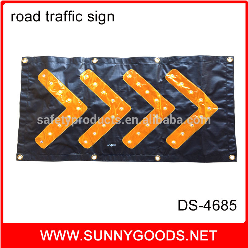 factory price lighted led flashing road traffic arrow sign