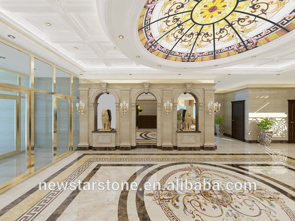 China Marble Flooring Waterjet Medallion for Interior