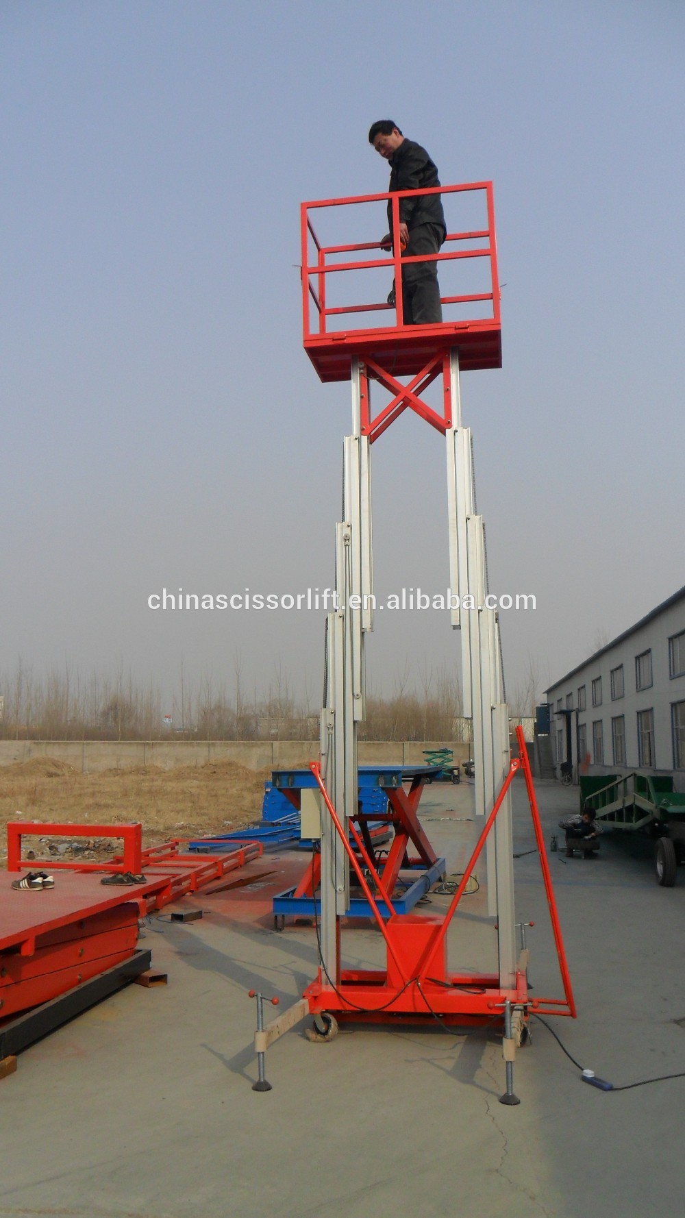 Lifting platform 300kg 6m double column aluminum alloy lifting platform