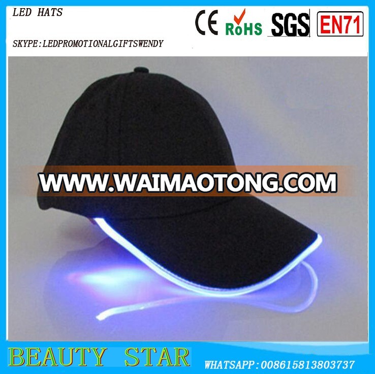 Promotion LED hat,new fashion Led flashing hat for party,Logo customized led hats China factory