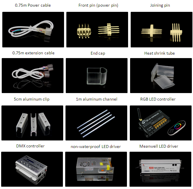 U shape PVC waterproof  cuttable 12V/24v  8x18mm 120leds  flexible neon led lights 2 years warranty